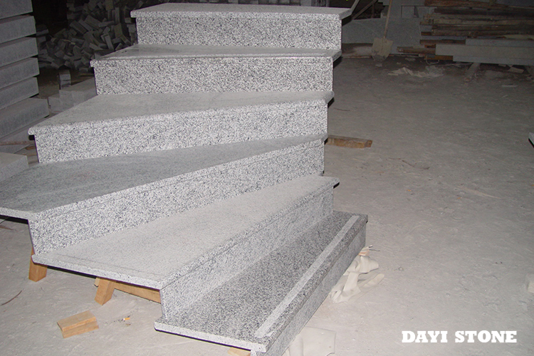 Spiral Stair Light Grey Granite G603 Polished